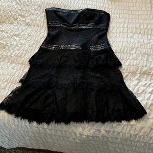 Tadashi Black Sequined Lace Dress